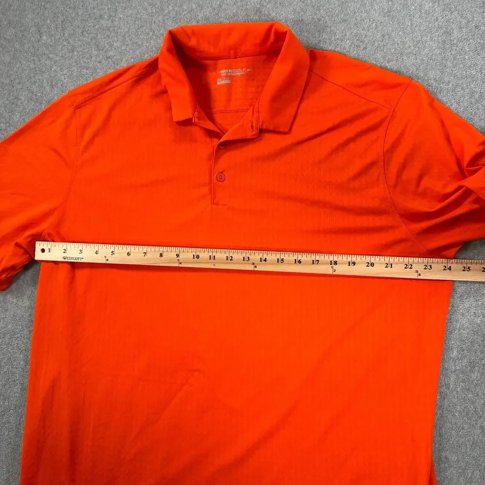 Nike Golf Dri Fit Polo Men's 2XL Tour Performance Orange Short Sleeve Collared